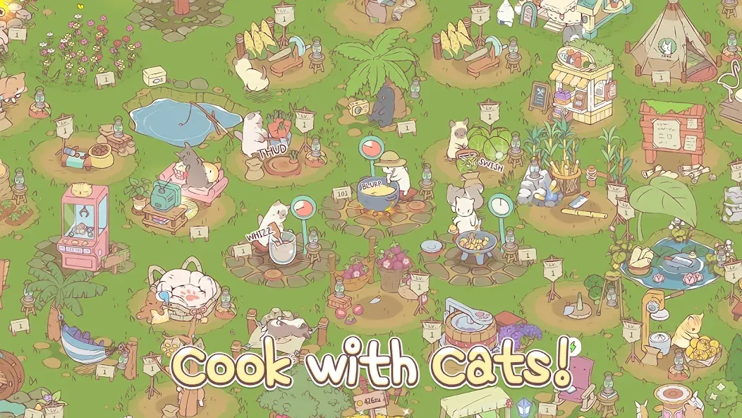 Cats & Soup - Cute Cat Game  [МОД Много денег] Screenshot 2