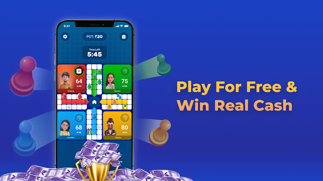 Play Ludo Game Online Win Cash (Людо)  [МОД Меню] Screenshot 1