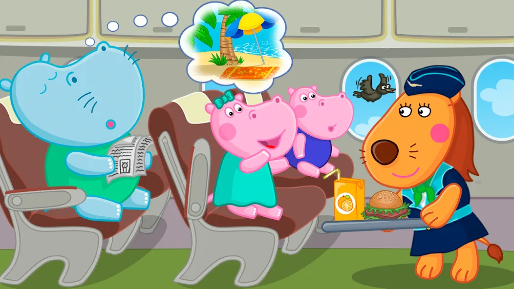 Hippo: Airport Profession Game  [МОД Mega Pack] Screenshot 1