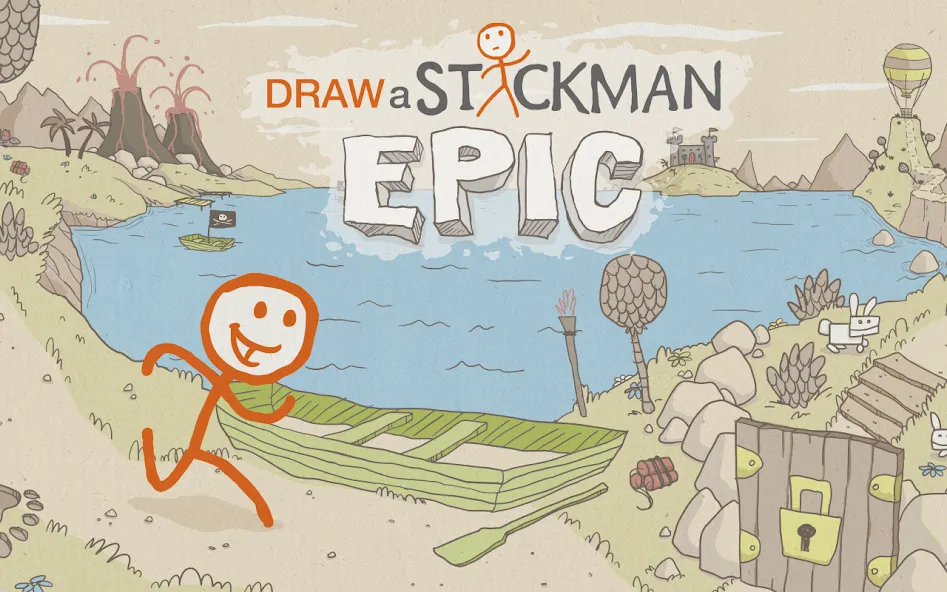 Draw a Stickman: EPIC Free (Нарисуй палочного человечка)  [МОД Unlocked] Screenshot 1