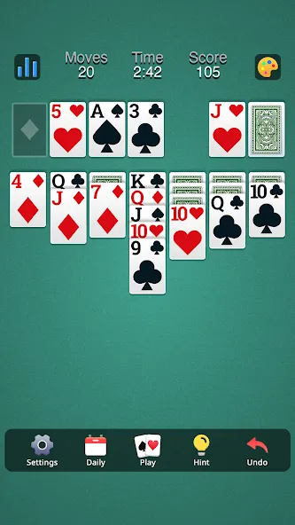 Classic Solitaire - Klondike (Солитер Клондайк Классик)  [МОД Unlocked] Screenshot 3