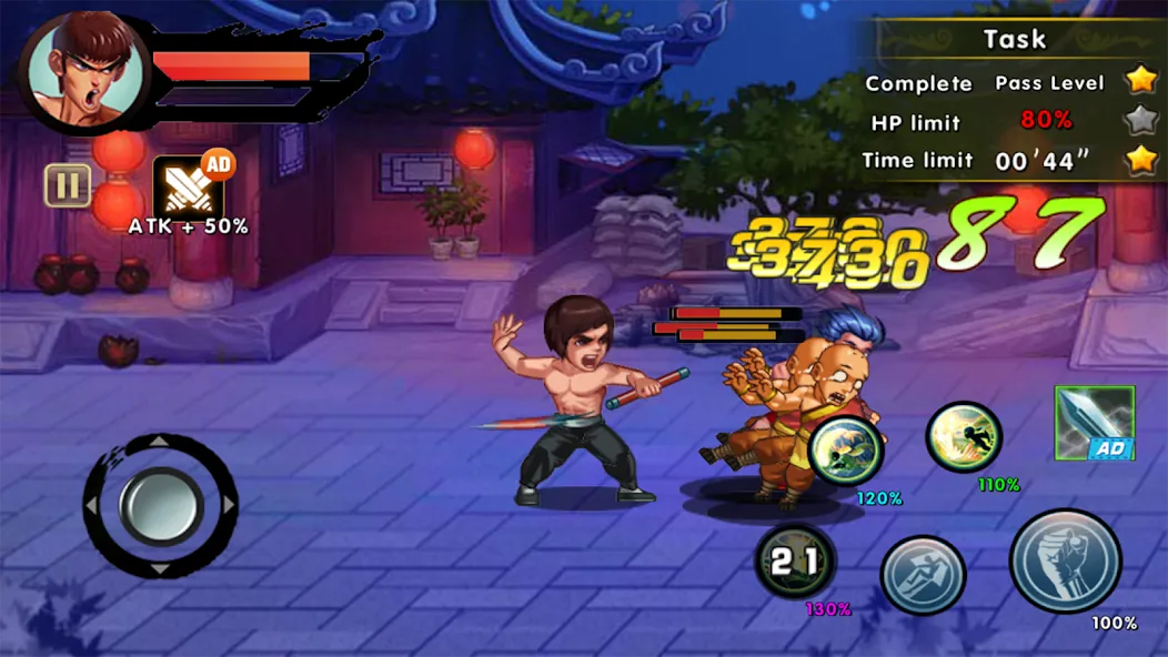 Kung Fu Attack: Final Fight (Кунгфу Атака)  [МОД Menu] Screenshot 3