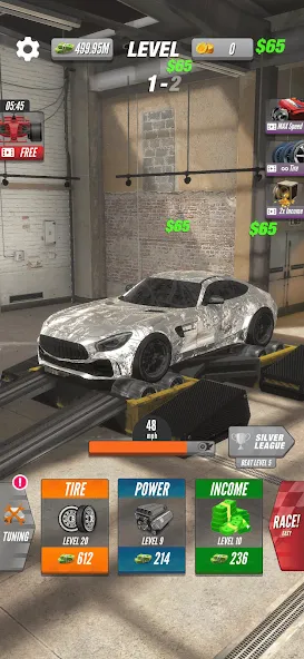 Dyno 2 Race - Car Tuning (Дино 2 Гонка)  [МОД Бесконечные деньги] Screenshot 3