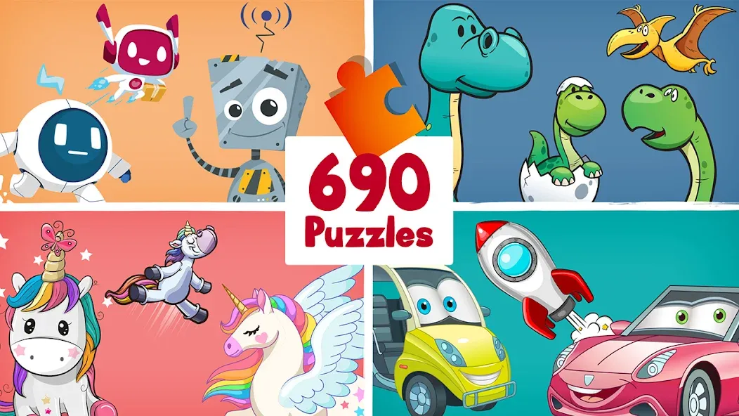 690 Puzzles for preschool kids  [МОД Mega Pack] Screenshot 1