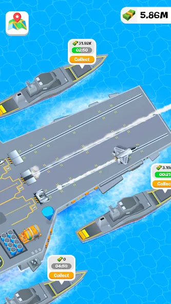 Idle Aircraft Carrier (Айдл Эйркрафт Кэрриер)  [МОД Все открыто] Screenshot 3