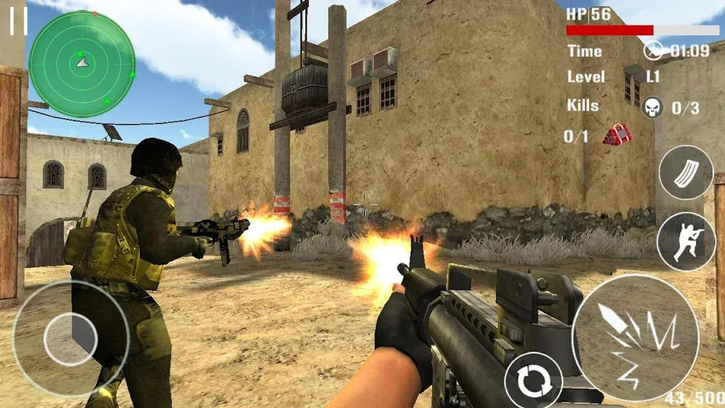 Gun Strike Shoot 3D  [МОД Много монет] Screenshot 1