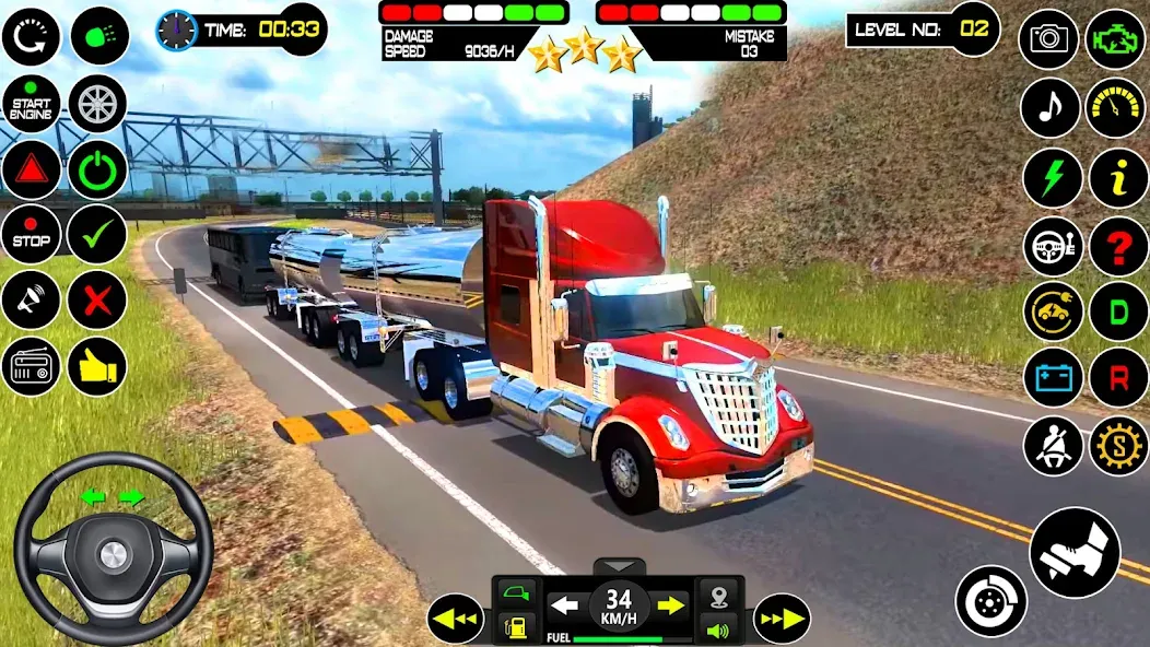 US Truck Driving Cargo Game 3D (Американский грузовик водителя)  [МОД Много монет] Screenshot 3