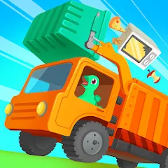 Скачать взлом Dinosaur GarbageTruck:for kids  [МОД Бесконечные деньги] - стабильная версия apk на Андроид