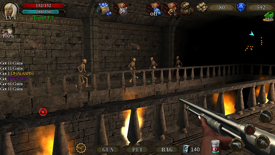 Dungeon Shooter : Dark Temple (Данжен Шутер)  [МОД Все открыто] Screenshot 3