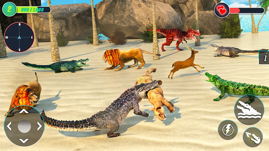 Crocodile Games: Animal Games  [МОД Unlimited Money] Screenshot 3