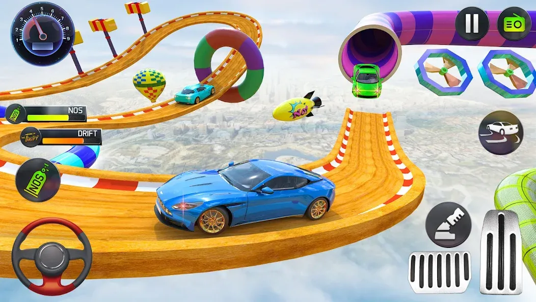 Mega Ramp Car Stunts Race Game  [МОД Бесконечные деньги] Screenshot 3