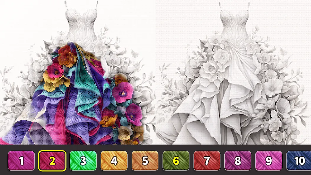 Cross Stitch: Color by Number  [МОД Все открыто] Screenshot 2