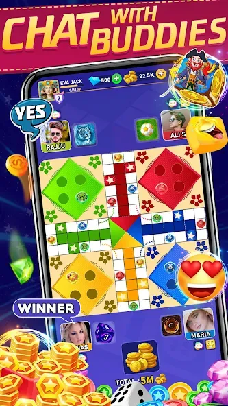 Online Ludo Game Multiplayer (Лудо Мастер Лудо Дайс Кинг)  [МОД Mega Pack] Screenshot 2