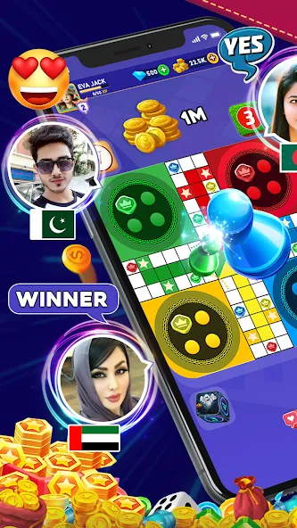 Online Ludo Game Multiplayer (Лудо Мастер Лудо Дайс Кинг)  [МОД Mega Pack] Screenshot 4