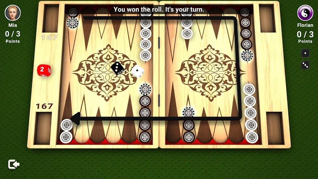 Backgammon -  Board Game  [МОД Меню] Screenshot 3