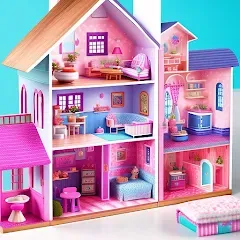 Взлом Doll House Design Doll Games (Дизайн кукольного домика игры с куклами)  [МОД Бесконечные монеты] - полная версия apk на Андроид