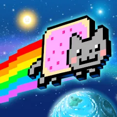 Скачать взломанную Nyan Cat: Lost In Space (Нян Кэт)  [МОД Все открыто] - последняя версия apk на Андроид