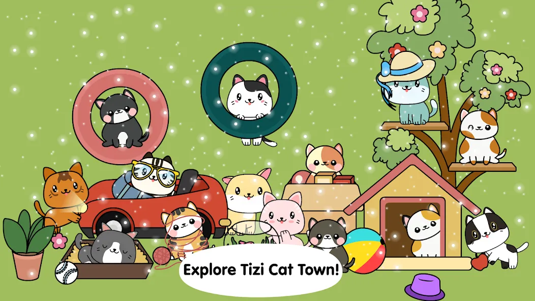 My Cat Town - Tizi Pet Games  [МОД Mega Pack] Screenshot 1