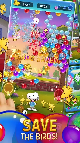 Bubble Shooter - Snoopy POP! (Бабл шутер)  [МОД Mega Pack] Screenshot 2