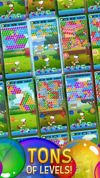 Bubble Shooter - Snoopy POP! (Бабл шутер)  [МОД Mega Pack] Screenshot 3