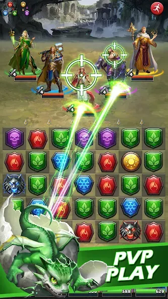 MythWars & Puzzles: RPG Match3  [МОД Бесконечные деньги] Screenshot 3