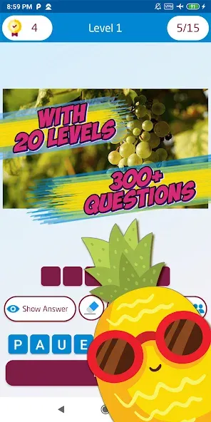 Guess the fruit name game  [МОД Все открыто] Screenshot 3