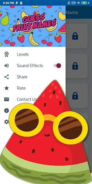 Guess the fruit name game  [МОД Все открыто] Screenshot 5