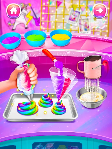 Girl Games: Unicorn Cooking  [МОД Много монет] Screenshot 2