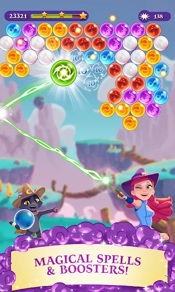 Bubble Witch 3 Saga (Бабл Витч 3 Сага)  [МОД Много денег] Screenshot 2