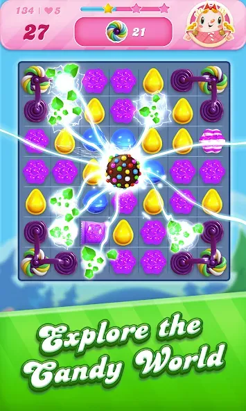 Candy Crush Saga (Кенди Краш Сага)  [МОД Mega Pack] Screenshot 1