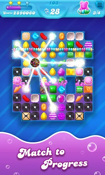 Candy Crush Soda Saga (Кенди Краш Сода Сага)  [МОД Бесконечные монеты] Screenshot 2