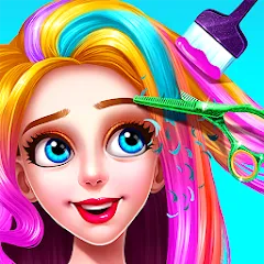 Скачать взломанную Girls Hair Salon  [МОД Mega Pack] - последняя версия apk на Андроид