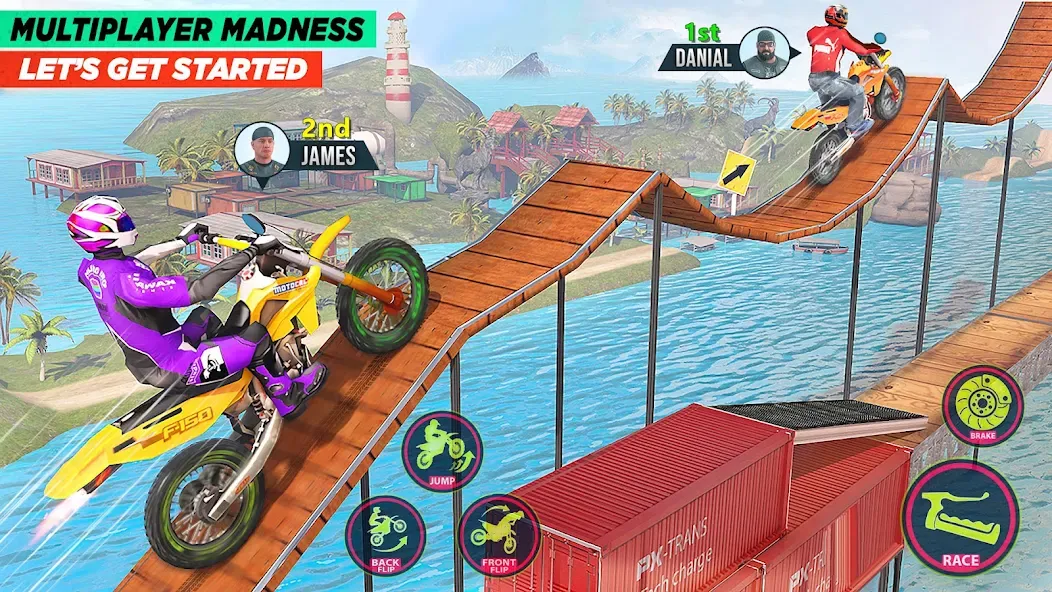 Bike Stunt Game: Tricks Master  [МОД Бесконечные монеты] Screenshot 1