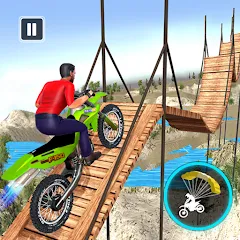 Скачать взломанную Bike Stunt Game: Tricks Master  [МОД Бесконечные монеты] - стабильная версия apk на Андроид