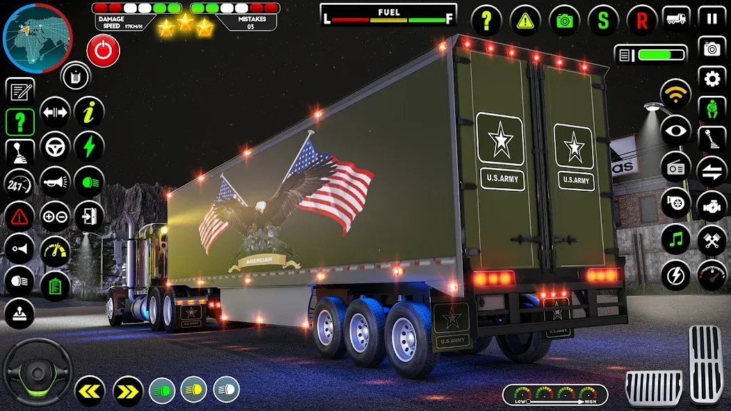 Army Truck Transporter Game 3D  [МОД Бесконечные монеты] Screenshot 2