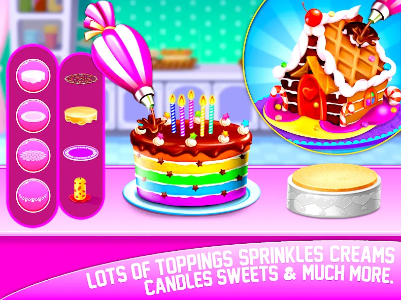 Cake Maker Sweet Bakery Games  [МОД Все открыто] Screenshot 1