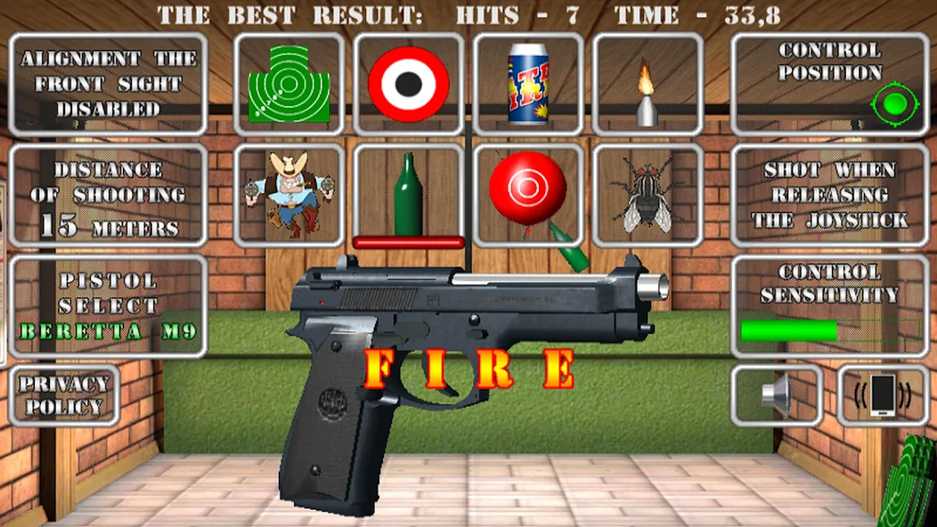 Pistol shooting. Desert Eagle (Пистолет стрельбы симулятор)  [МОД Меню] Screenshot 1