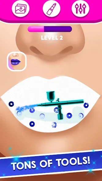 Lip Art Makeup Beauty Game  [МОД Много денег] Screenshot 4