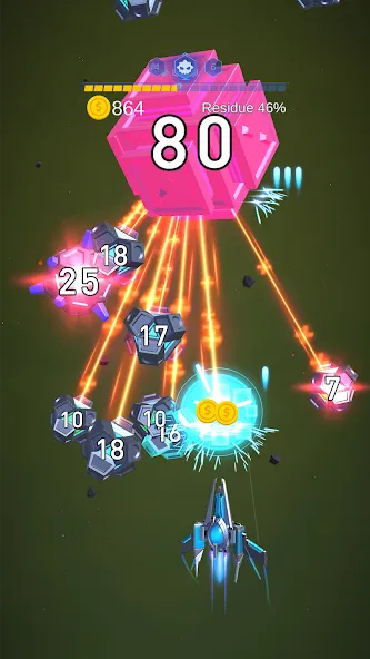 Dust Settle 3D - Galaxy Attack (Даст Сеттл 3Д)  [МОД Menu] Screenshot 3