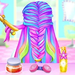 Скачать взломанную Braided Hair Salon Girls Games  [МОД Menu] - последняя версия apk на Андроид