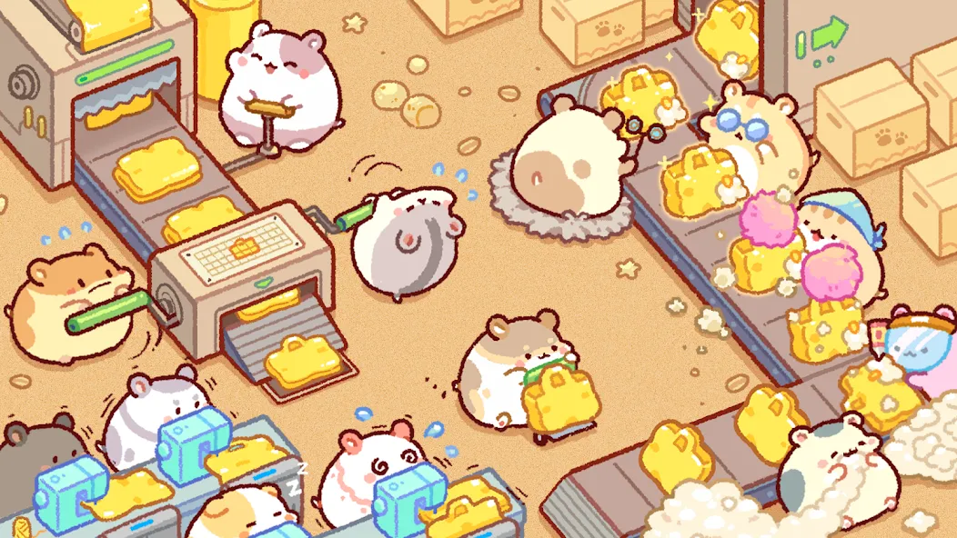 Hamster Bag Factory : Tycoon (Хэмстер сумка фабрика)  [МОД Много монет] Screenshot 1