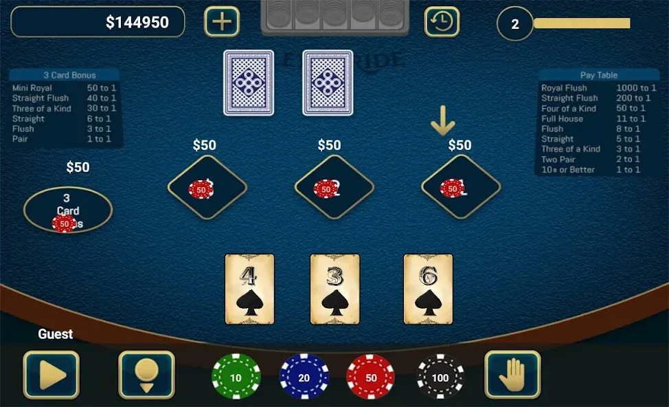 Let It Ride Poker  [МОД Много денег] Screenshot 1