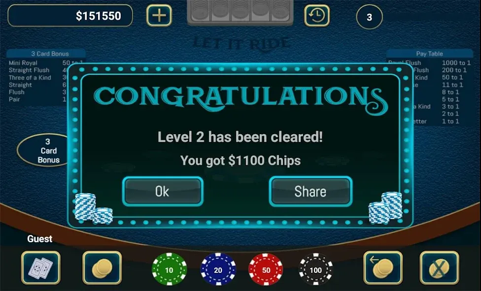 Let It Ride Poker  [МОД Много денег] Screenshot 4