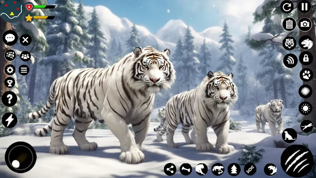 Arctic White Tiger Family Sim  [МОД Много монет] Screenshot 3