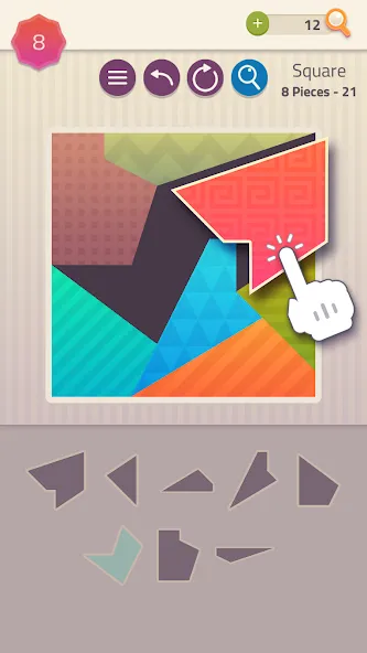 Polygrams - Tangram Puzzles (Полиграммы)  [МОД Все открыто] Screenshot 1