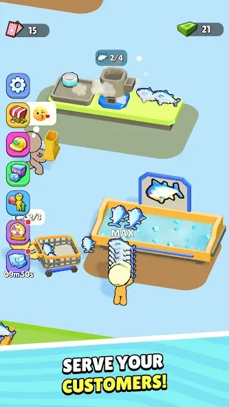 My Fish Mart: Idle Tycoon Game (Мой рыбный магазин)  [МОД Меню] Screenshot 2