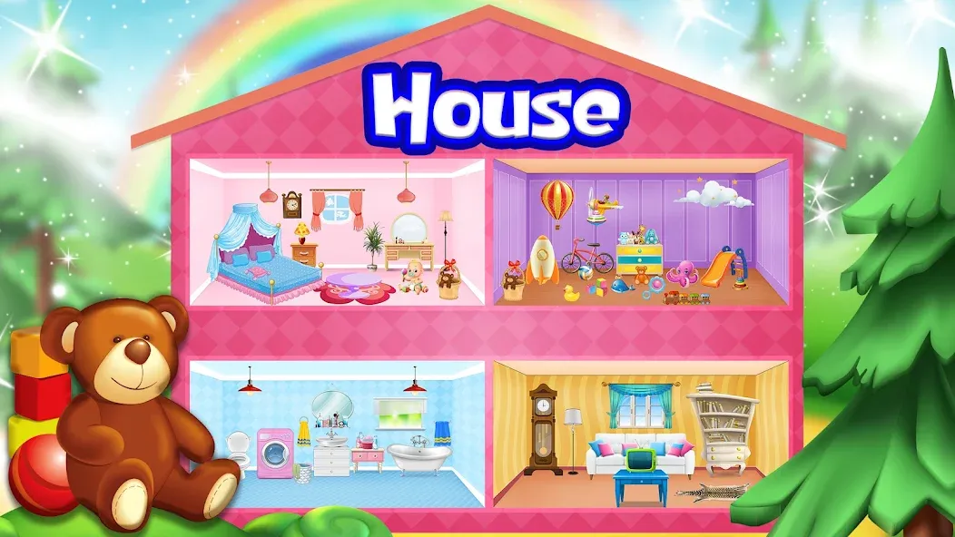 Girl Doll House Design & Clean  [МОД Много денег] Screenshot 1