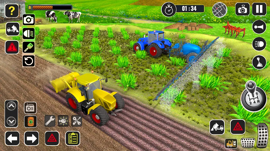 Tractor Farming Game Harvester  [МОД Unlimited Money] Screenshot 2