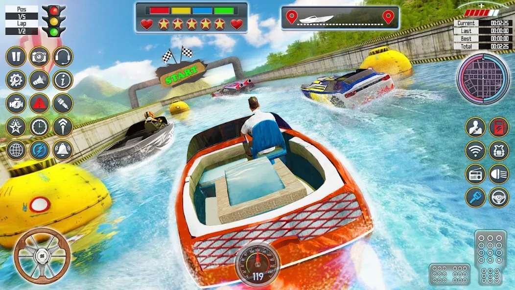 Speed Boat Racing: Boat games  [МОД Все открыто] Screenshot 1