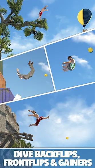 Flip Diving (Флип дайвинг)  [МОД Бесконечные монеты] Screenshot 2